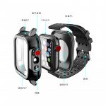 Wholesale Waterproof Shockproof Full Body Case with Built In Screen Protector for Apple Watch 6/5/4/SE [44mm] (Black)